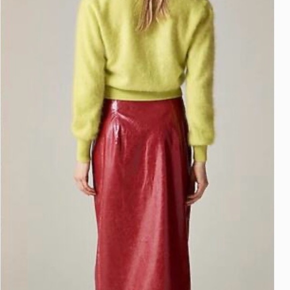 J. Crew laminated linen wrap skirt NWT - Picture 2 of 8